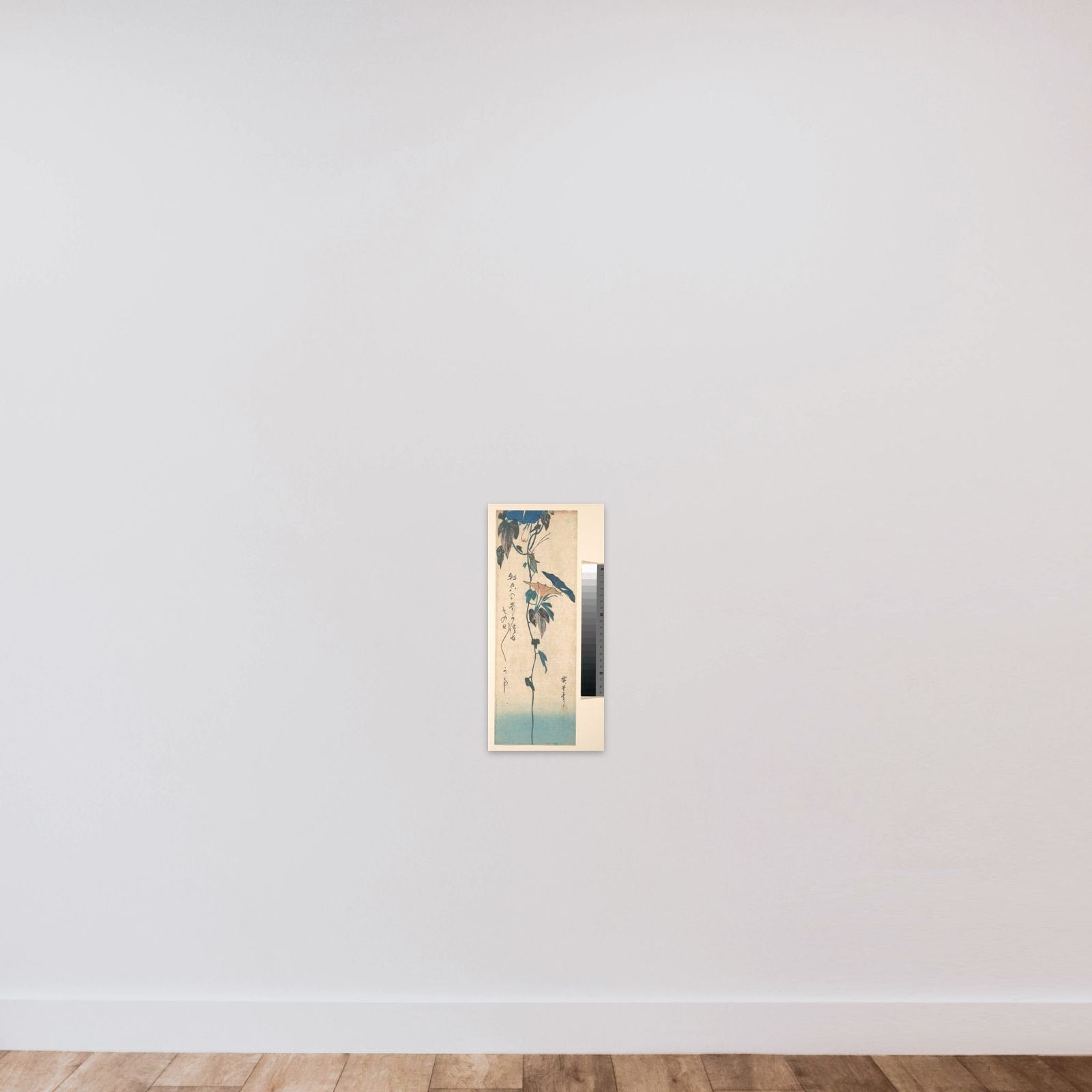 Grasshopper and Morning-glory Vine unframed — shown to scale