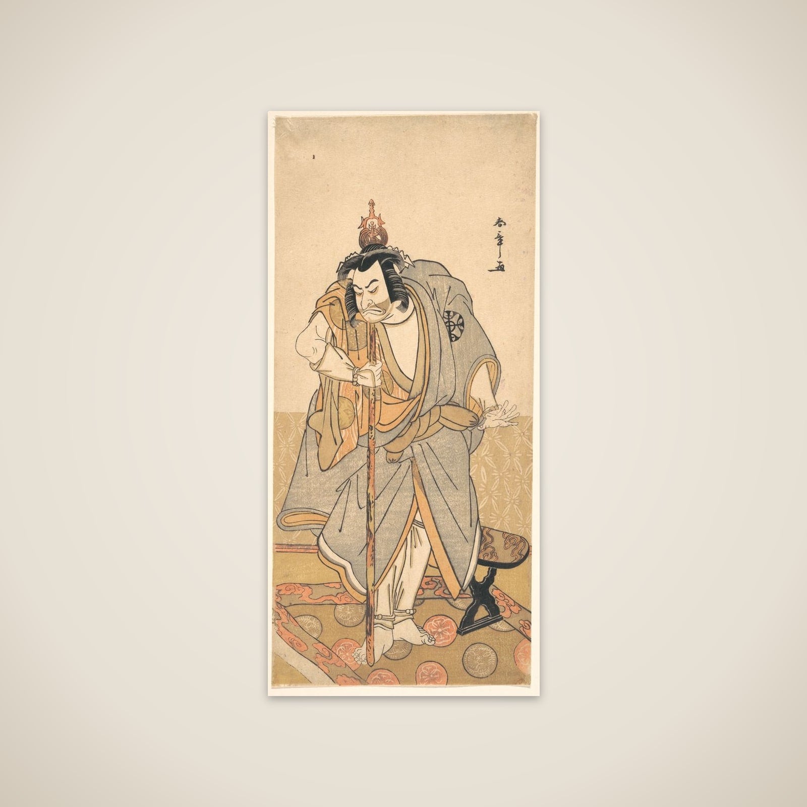 The actor Nakamura Nakazo as a rokuju-rokubu (pilgrim to Buddhist temple) unframed print