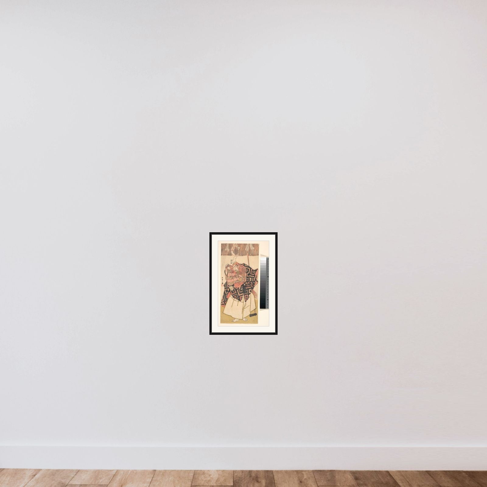 Nakamura Nakazo I framed — shown to scale