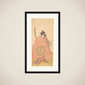 The Actor Segawa Kikunojō III as Wappa no Kikuō in a Woman’s “Asahina Armor Pulling” (Asahina no kusazuri-biki) Scene framed
