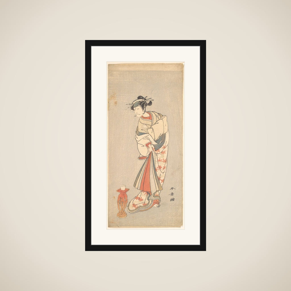 The Actor Ichikawa Danjuro V in the Role of a Woman framed