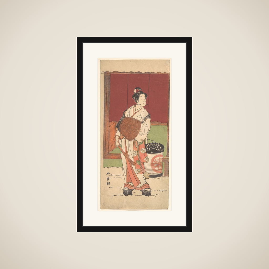 The Actor Ichikawa Monosuke II in the Role of Daito-no-miya Disguised as a Komuso framed