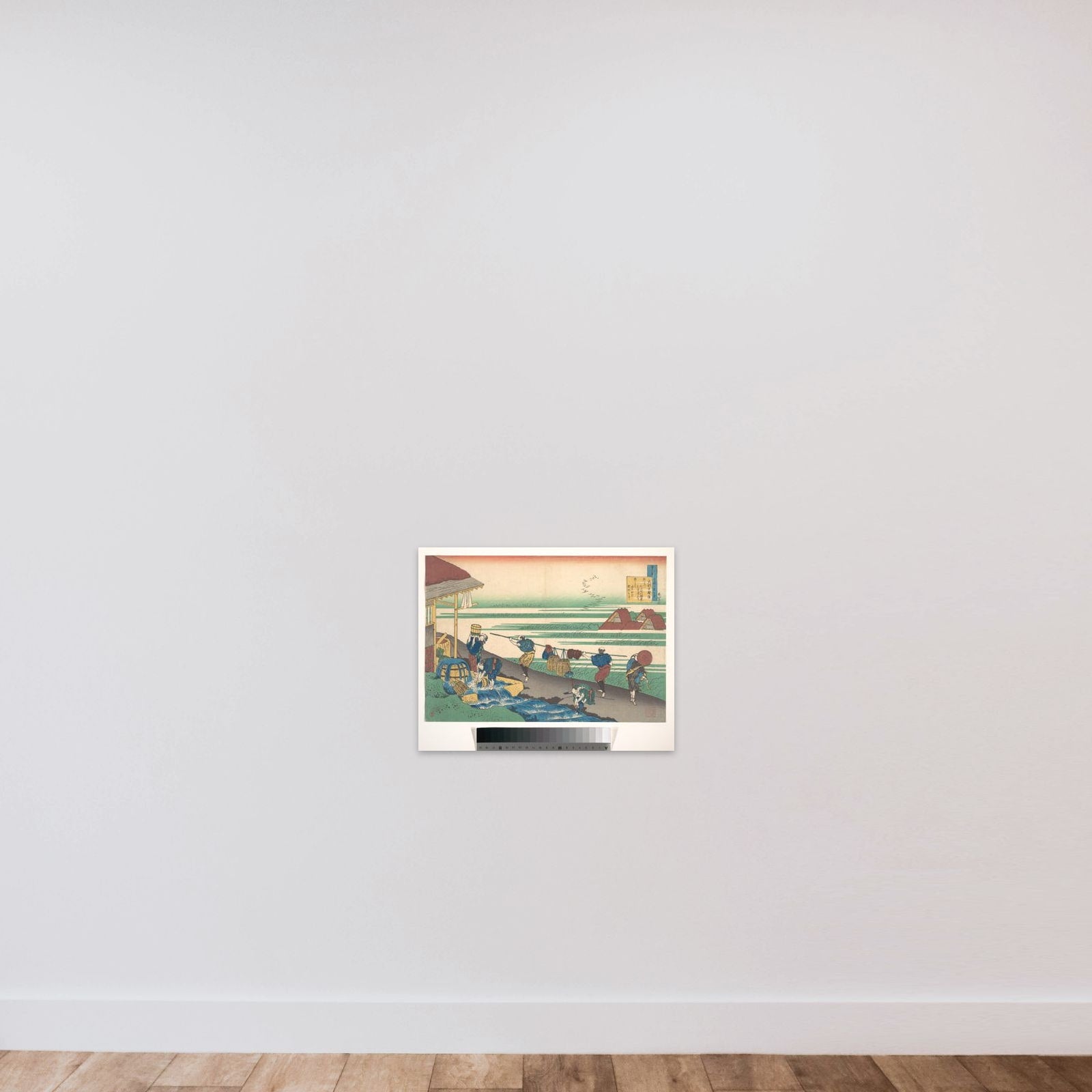 Poem by Dainagon Tsunenobu (Minamoto no Tsunenobu, Katsura no Dainagon), from the series One Hundred Poems Explained by the Nurse (Hyakunin isshu uba ga etoki) unframed — shown to scale