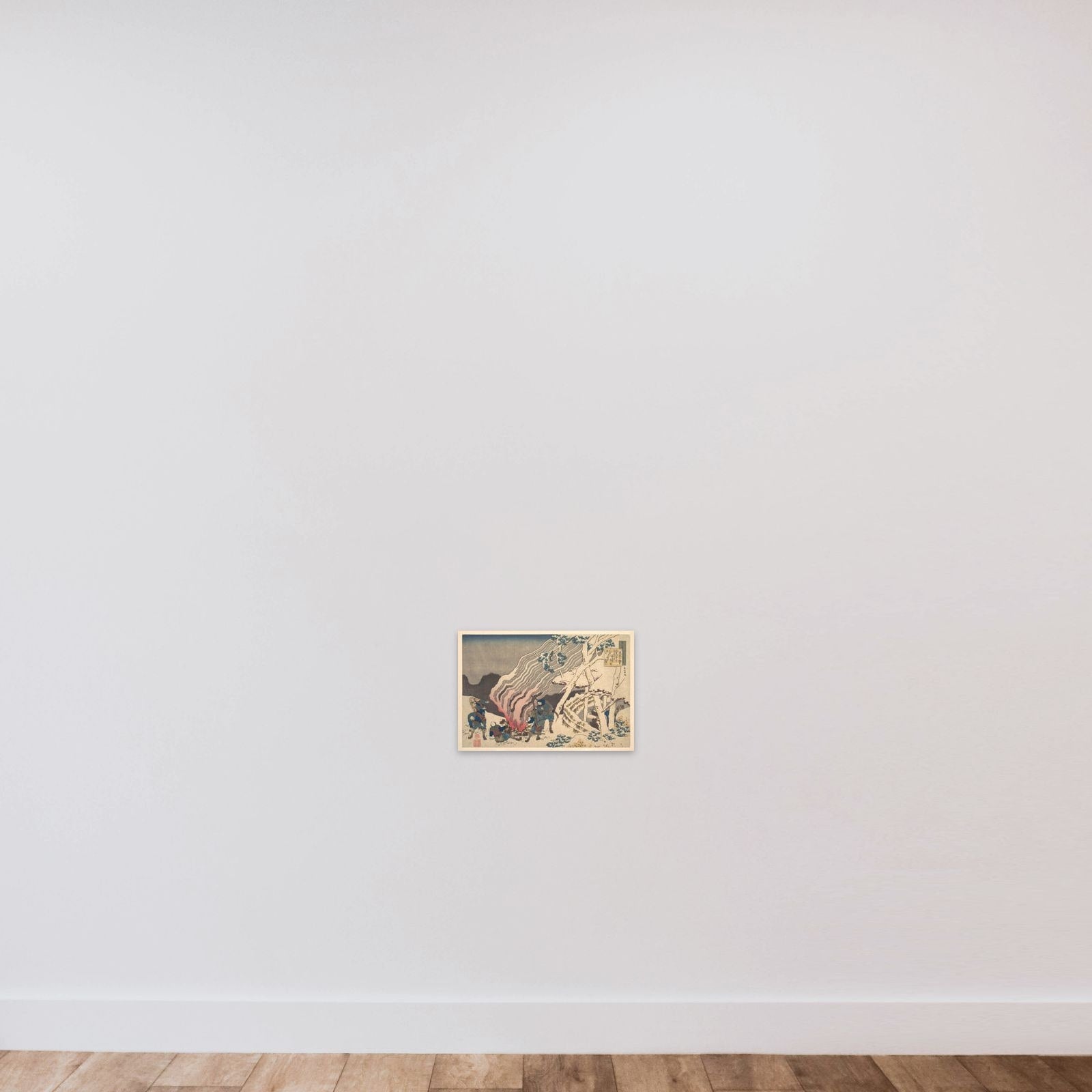 Poem by Minamoto no Muneyuki Ason, from the series One Hundred Poems Explained by the Nurse (Hyakunin isshu uba ga etoki) unframed — shown to scale