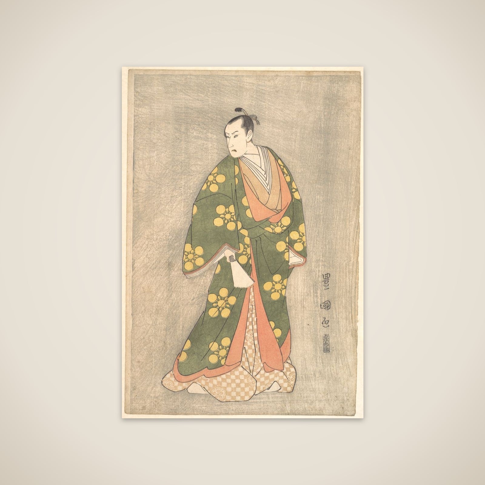 Bandō Hikosaburō III in the Role of Sugawara no Michizane unframed print