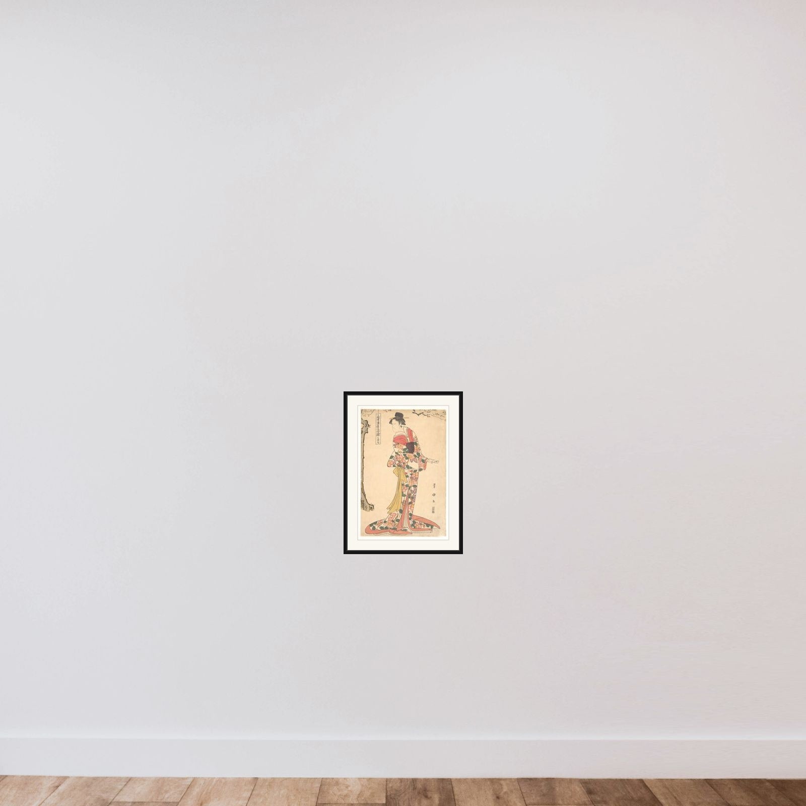 The Actor Onoe Matsusuke in the Role of Lady Iwafuji framed — shown to scale