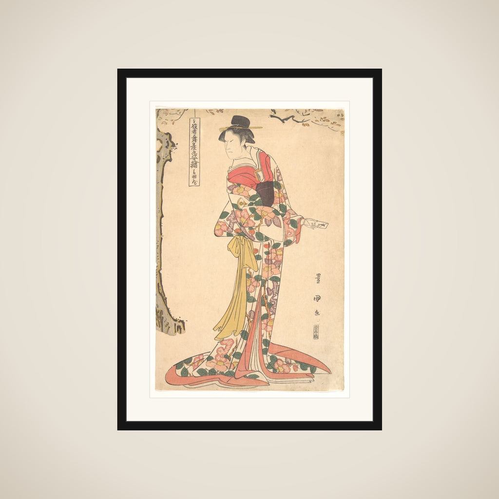 The Actor Onoe Matsusuke in the Role of Lady Iwafuji framed