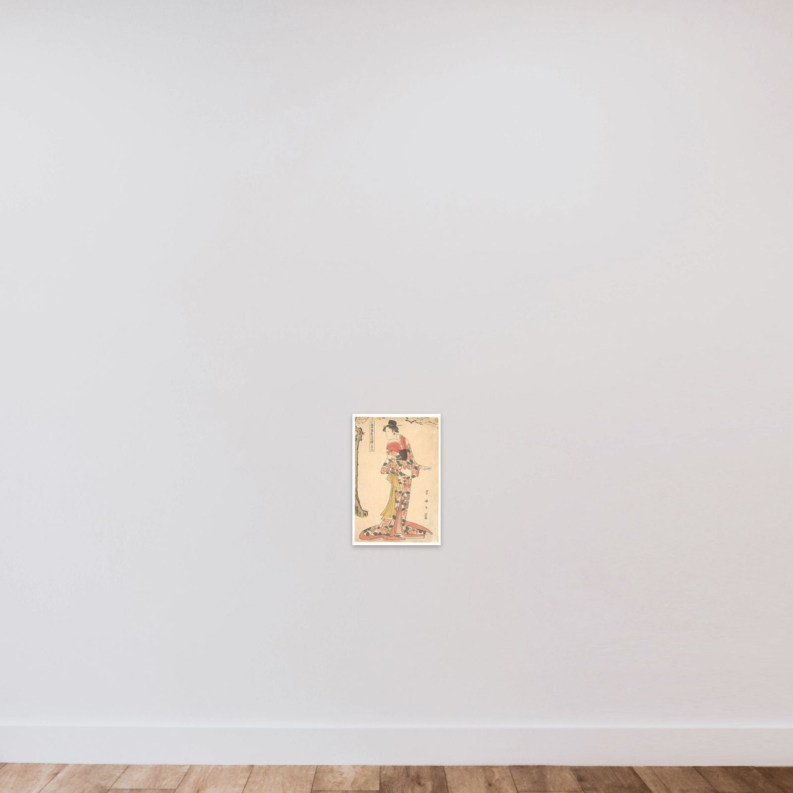The Actor Onoe Matsusuke in the Role of Lady Iwafuji unframed — shown to scale