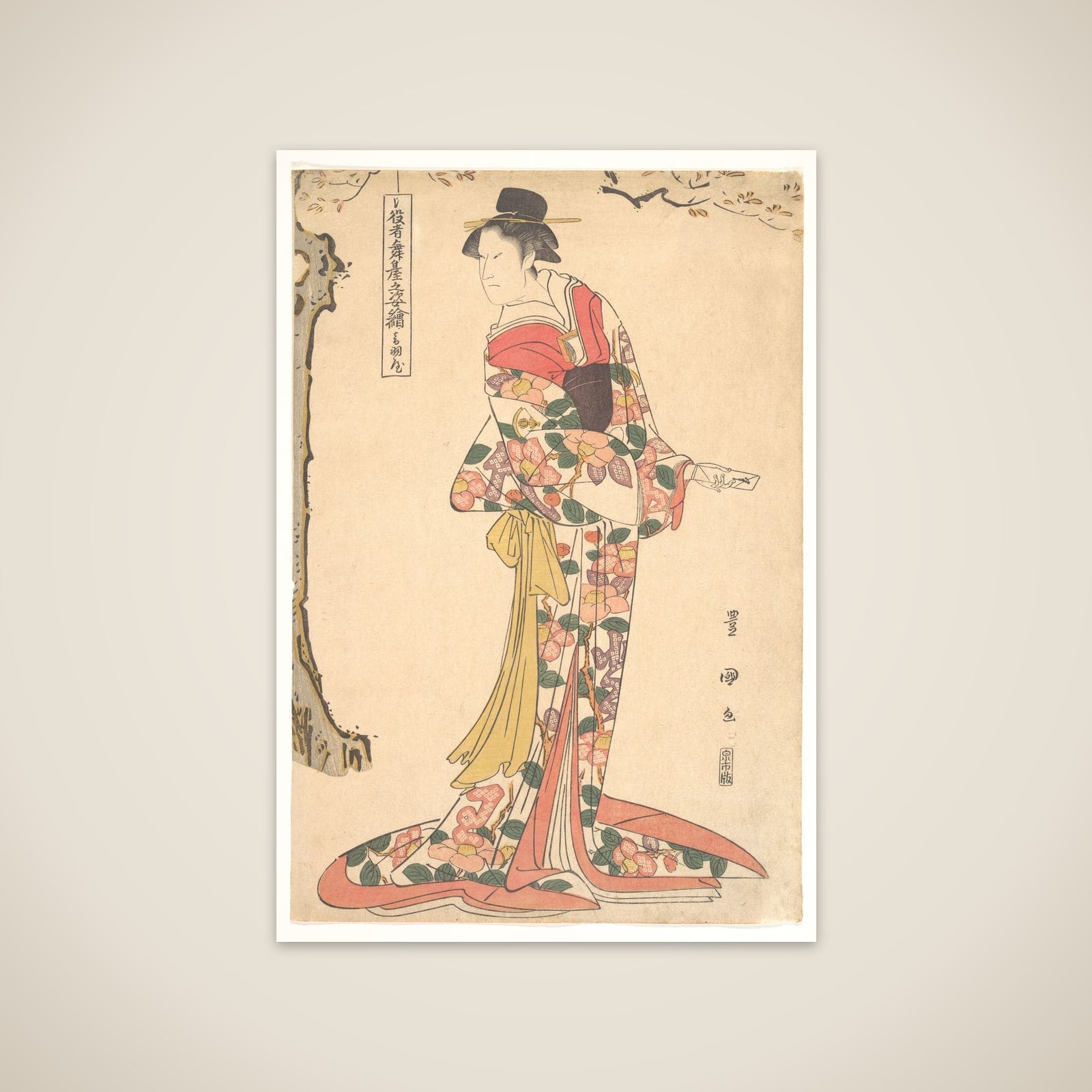 The Actor Onoe Matsusuke in the Role of Lady Iwafuji unframed print