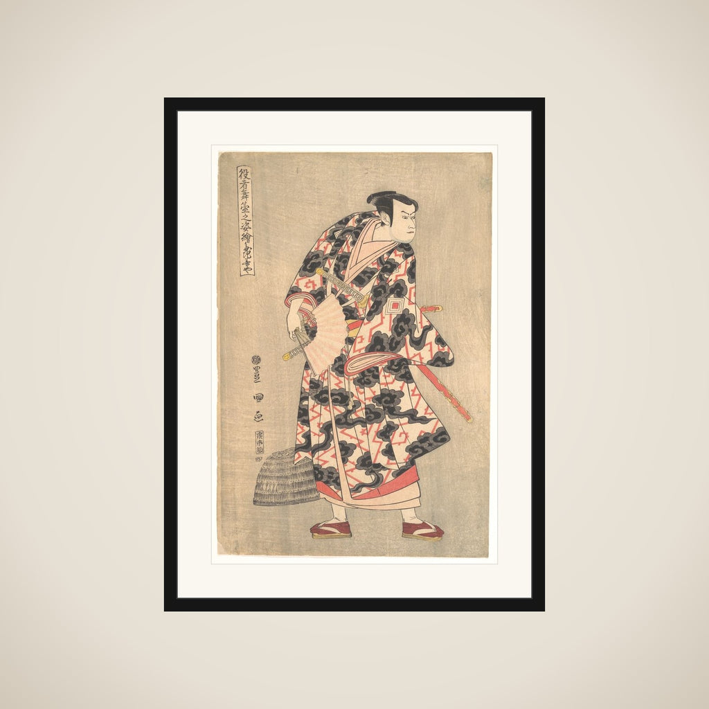 The Actor Ichikawa Yaozo III in the Role of Fuwa Banzaemon from the Play "Ukiyozuka hiyoku no inazuma" framed