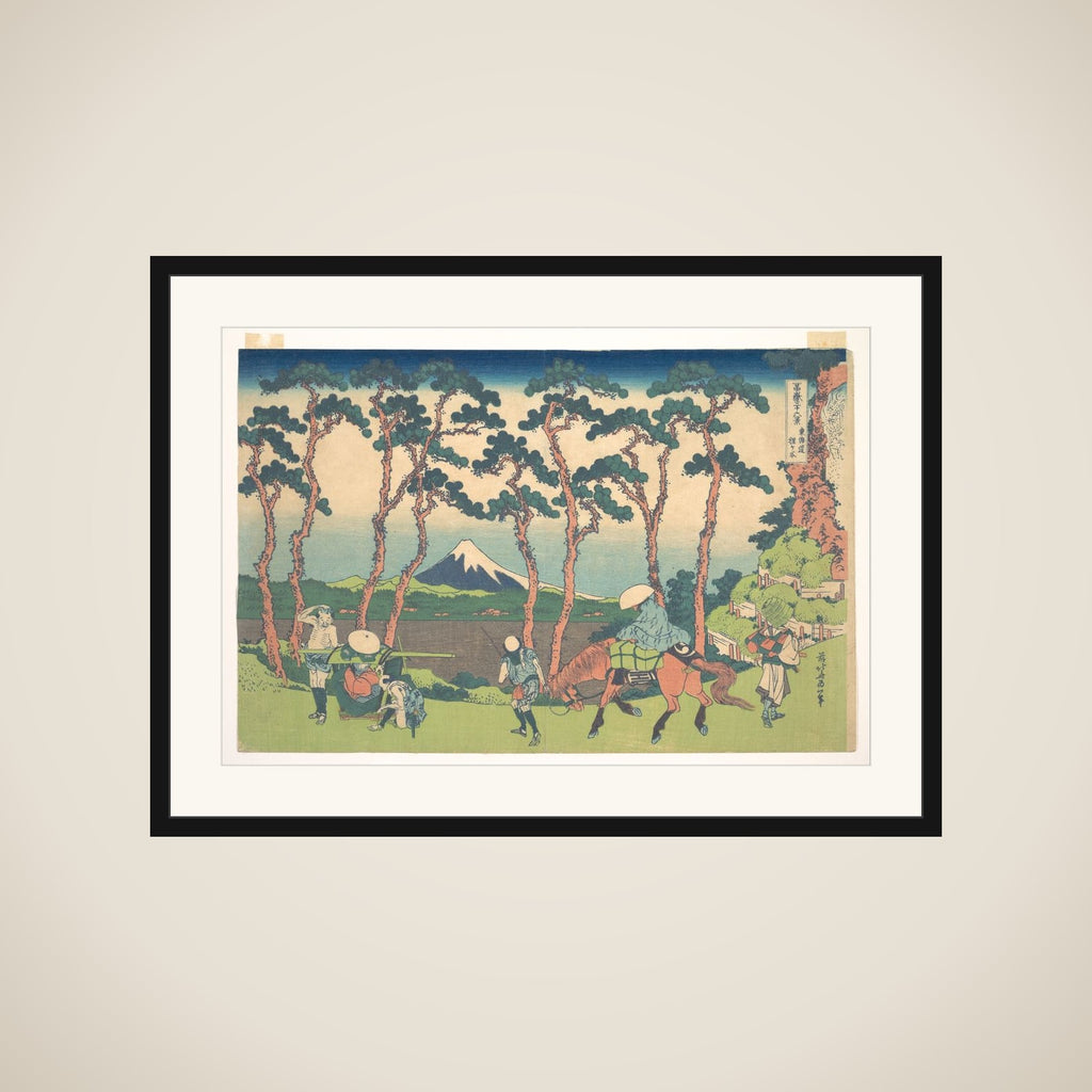 Hodogaya on the Tōkaidō (Tōkaidō Hodogaya), from the series Thirty-six Views of Mount Fuji (Fugaku sanjūrokkei) framed
