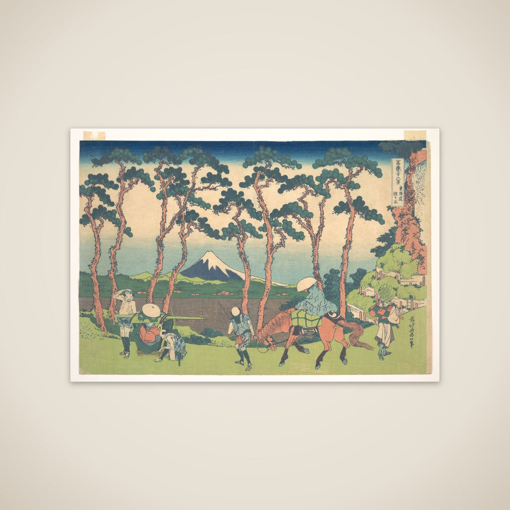 Hodogaya on the Tōkaidō (Tōkaidō Hodogaya), from the series Thirty-six Views of Mount Fuji (Fugaku sanjūrokkei) unframed print