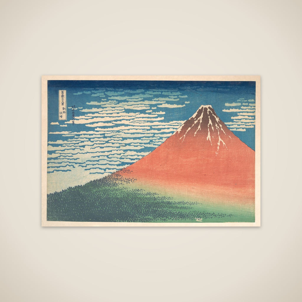 South Wind, Clear Sky (Gaifū kaisei), also known as Red Fuji, from the series Thirty-six Views of Mount Fuji (Fugaku sanjūrokkei) unframed print