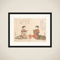 Two Girls Play the Finger Game of Kitsume Ken framed