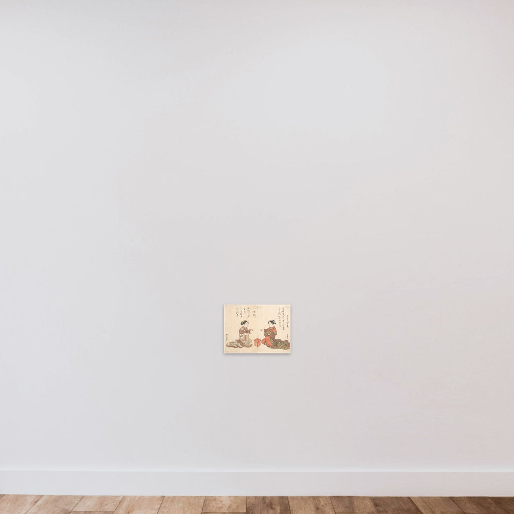 Two Girls Play the Finger Game of Kitsume Ken unframed — shown to scale