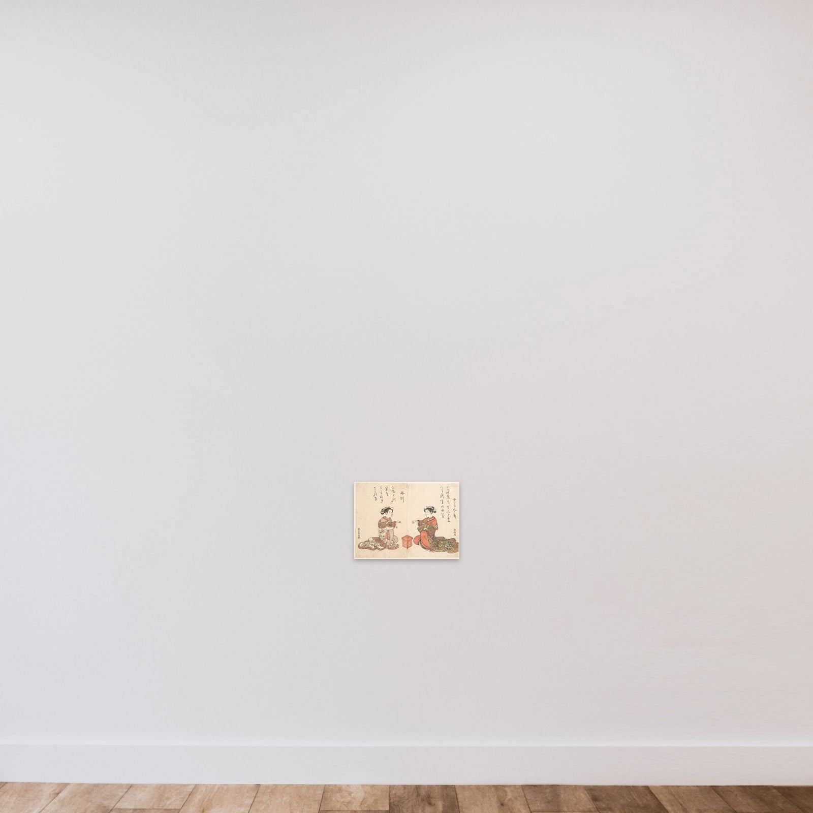 Two Girls Play the Finger Game of Kitsume Ken unframed — shown to scale