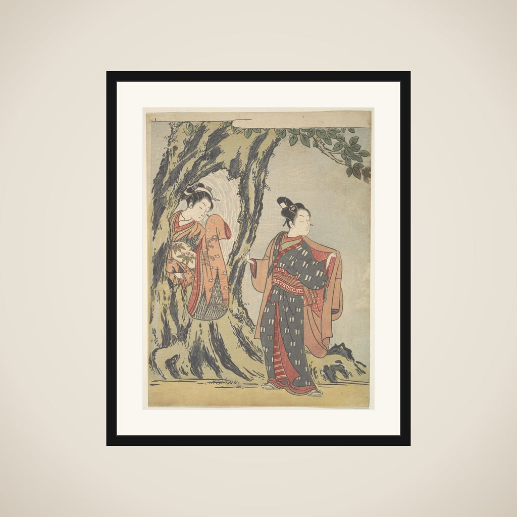 Two Young People framed