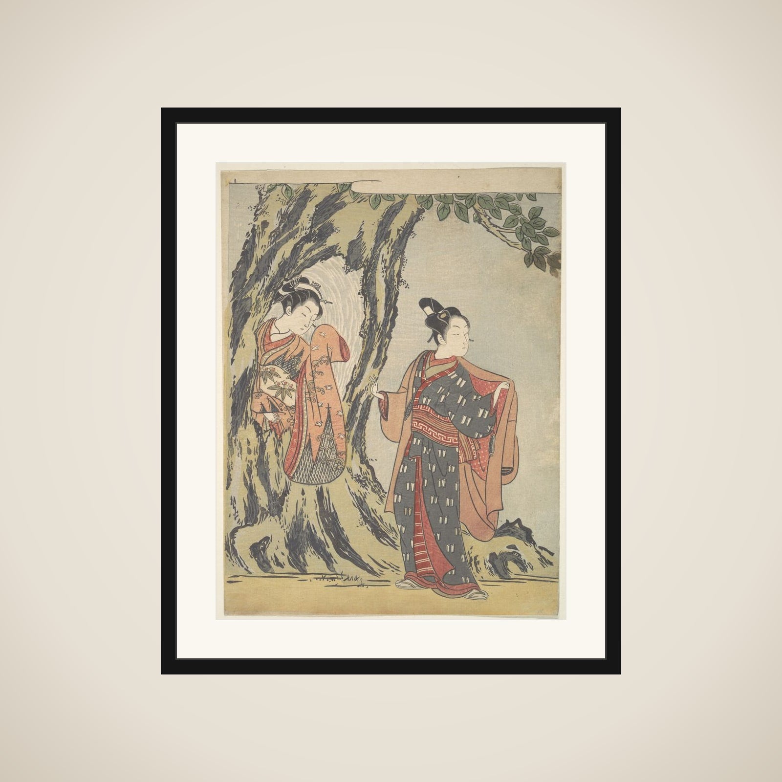 Two Young People framed