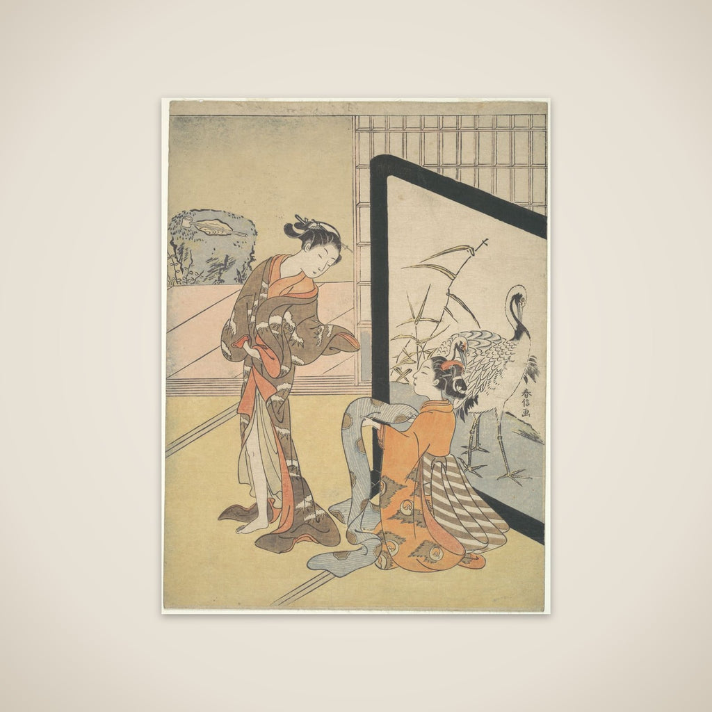 Courtesan and Shinzō unframed print