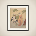 A Woman Sweeping up Her Love Letters framed