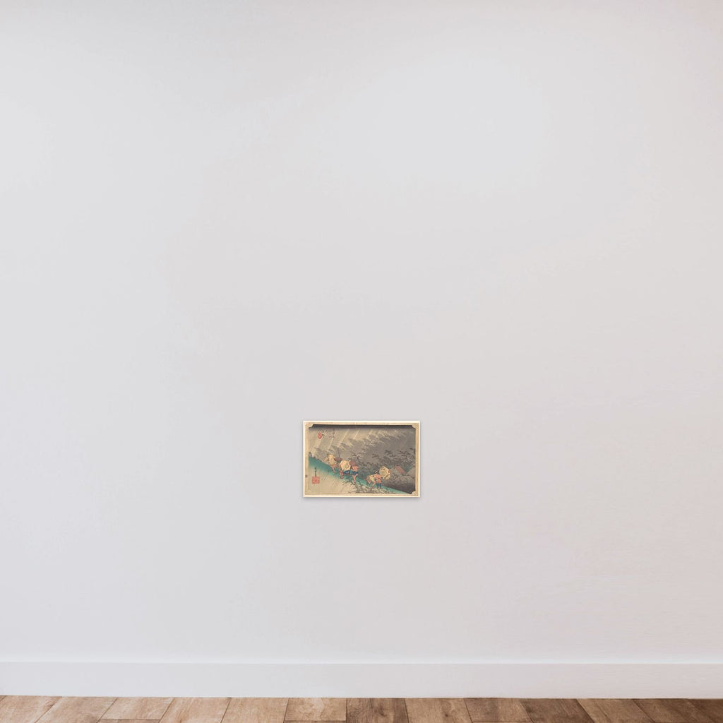 White Rain at Shōno unframed — shown to scale