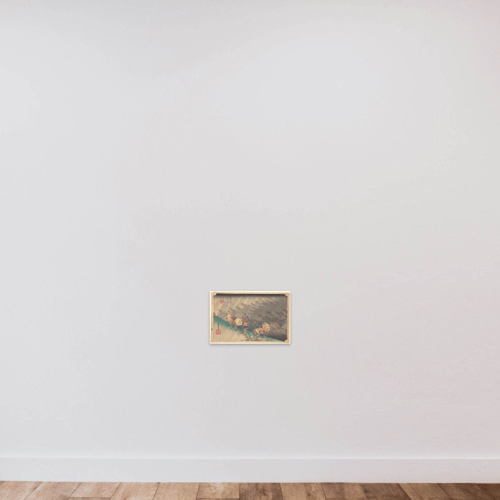 White Rain at Shōno unframed — shown to scale