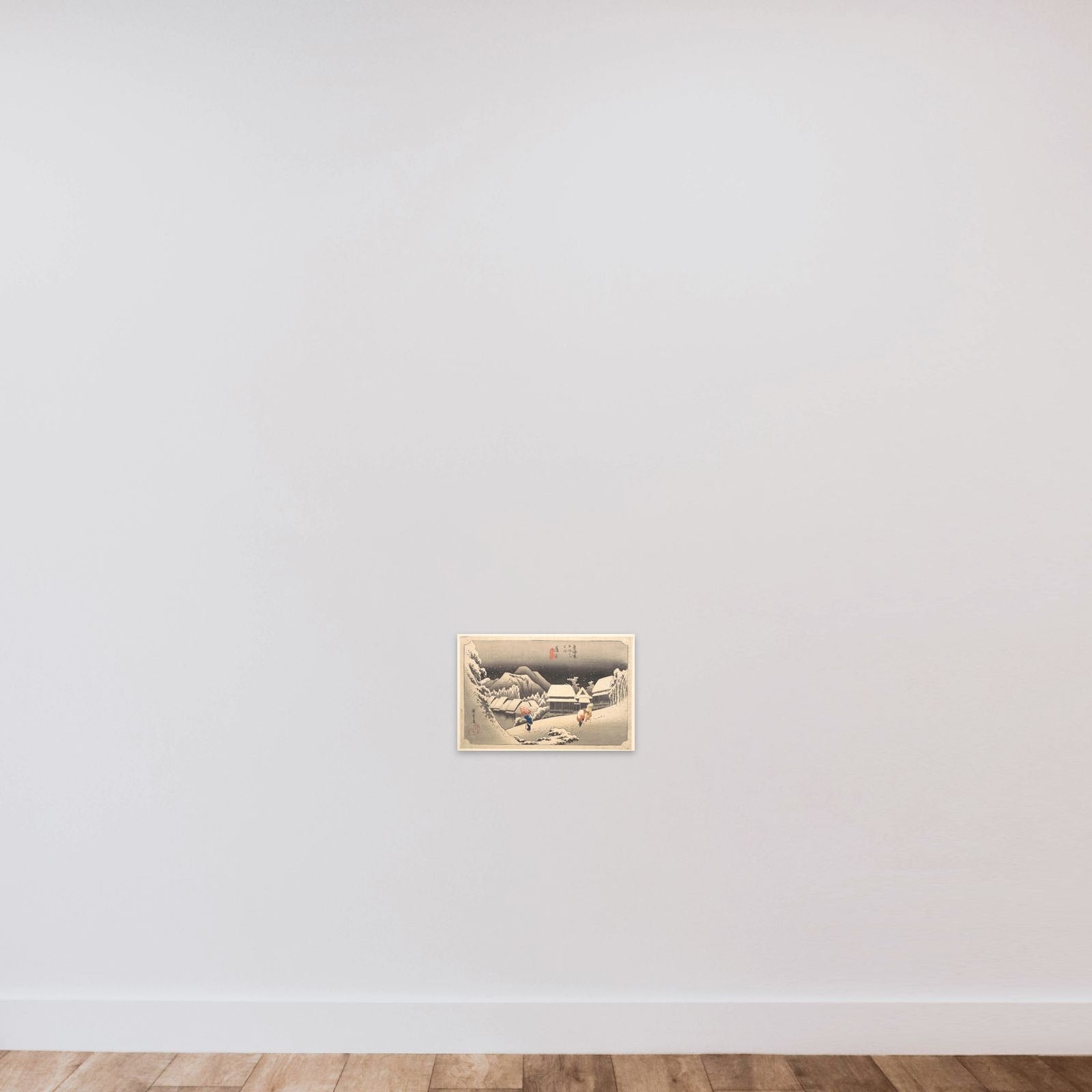 Evening Snow unframed — shown to scale