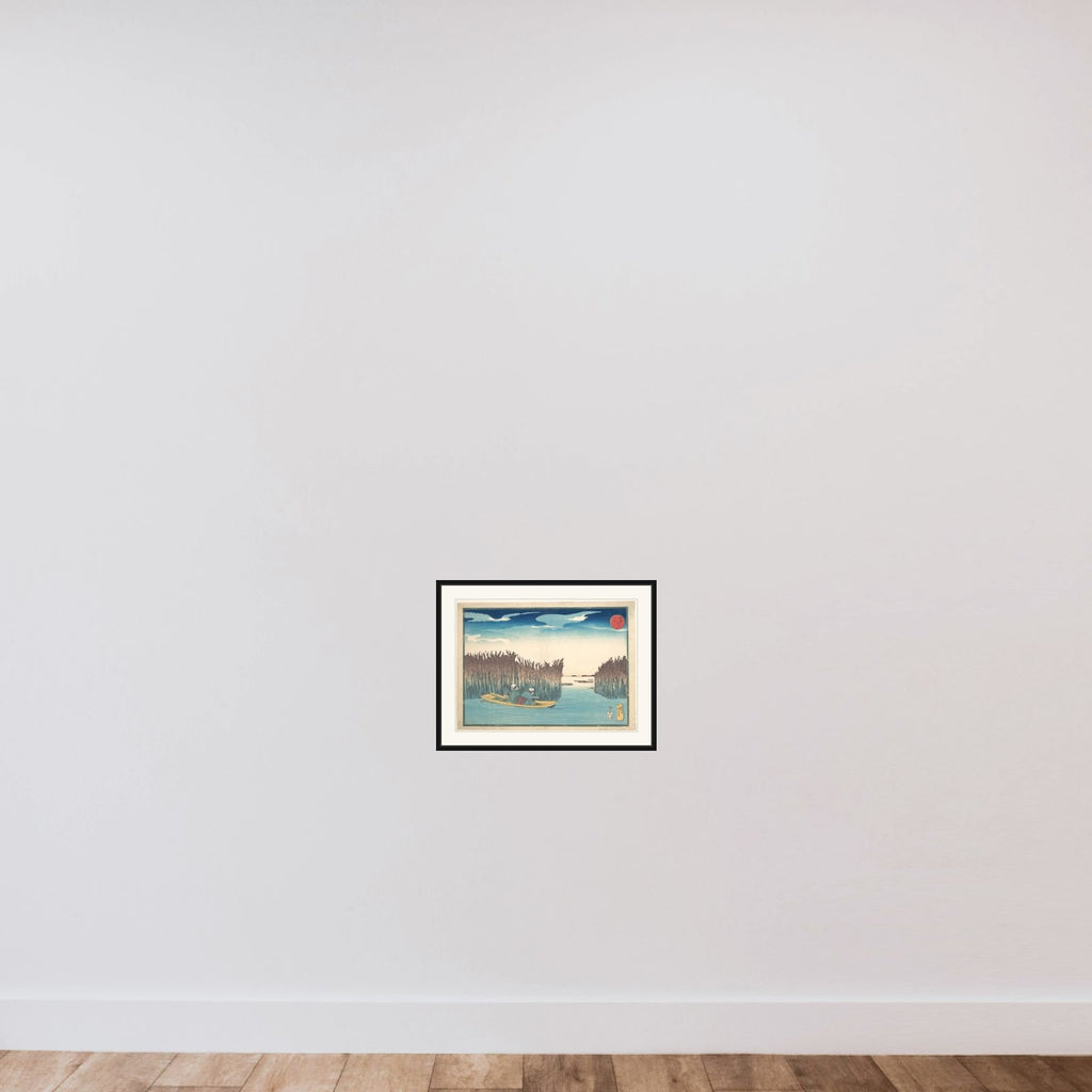 Seaweed Gatherers at Omori framed — shown to scale