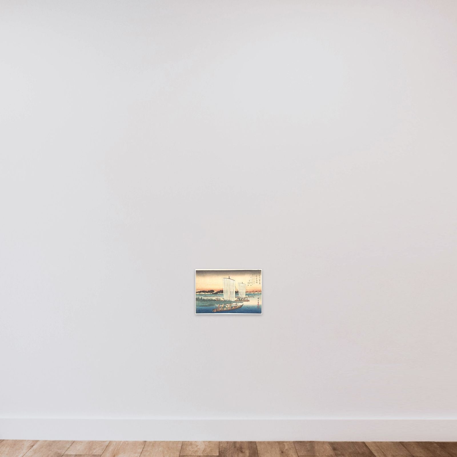 Boats Returning to Gyotoku unframed — shown to scale