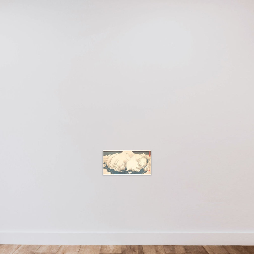 Kisō Mountains in Snow unframed — shown to scale