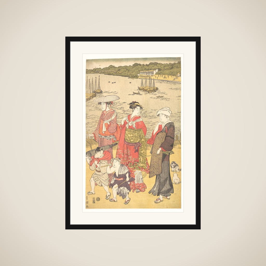 Women at Takanawa Beach framed
