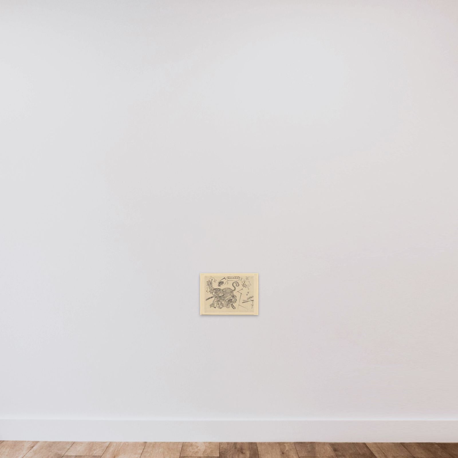 Yorimasa Killing Nue unframed — shown to scale