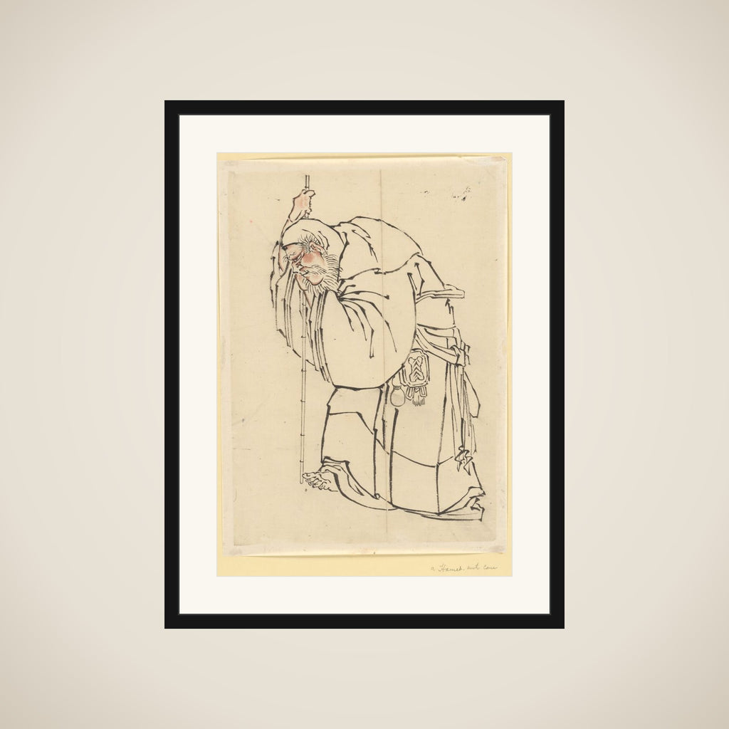 Hermit with a Staff framed