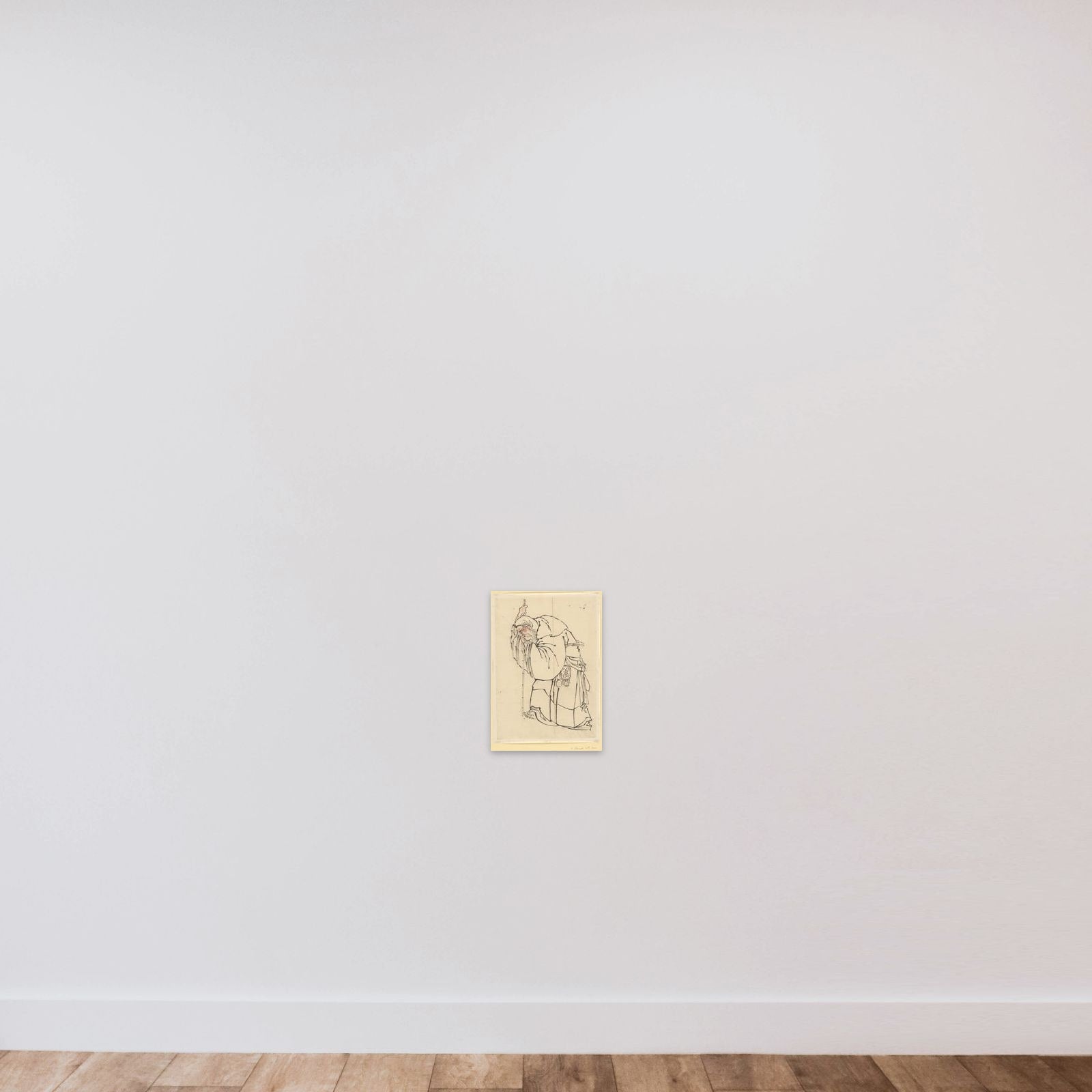 Hermit with a Staff unframed — shown to scale