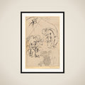 Ebisu and Daikoku Celebrating the New Year Festival framed