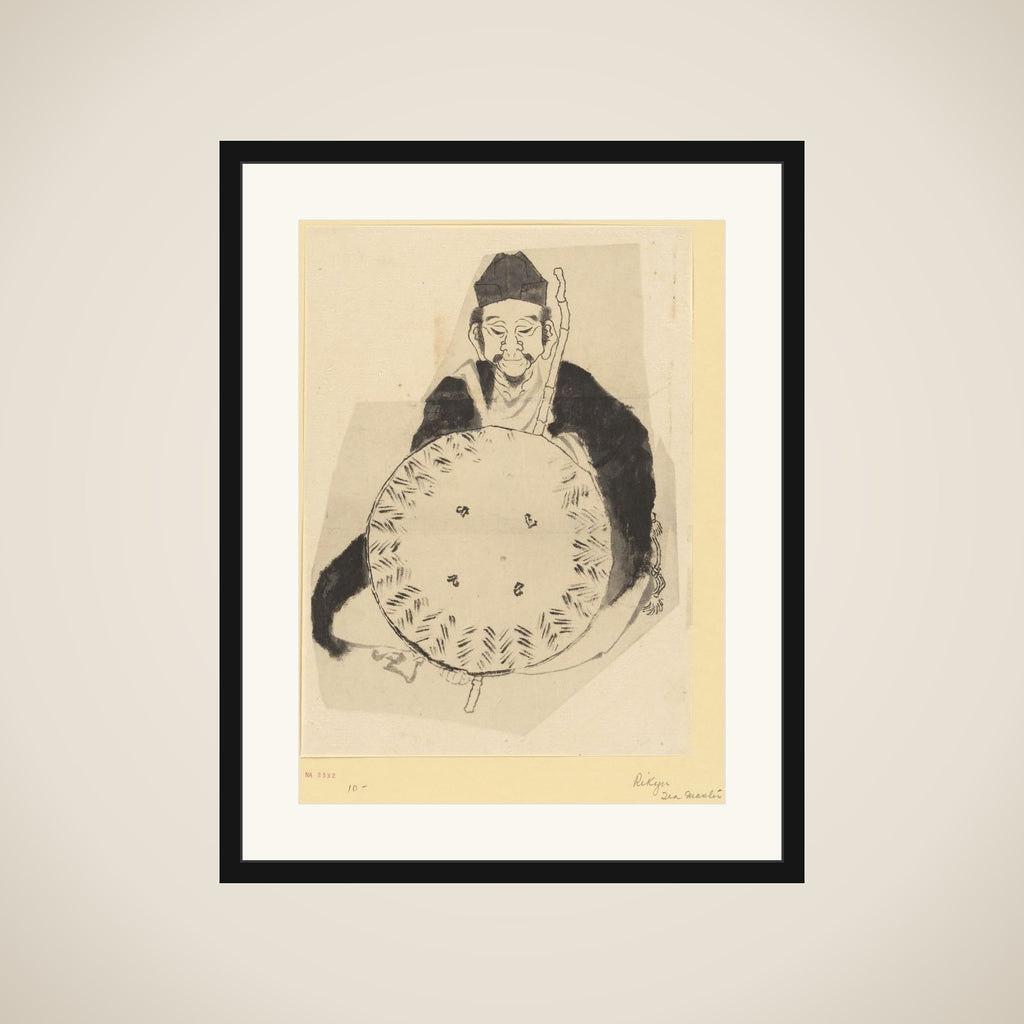 Portrait of the Poet Matsuo Bashō (?) framed