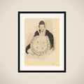 Portrait of the Poet Matsuo Bashō (?) framed