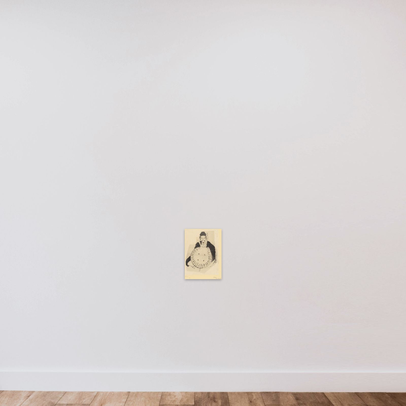 Portrait of the Poet Matsuo Bashō (?) unframed — shown to scale