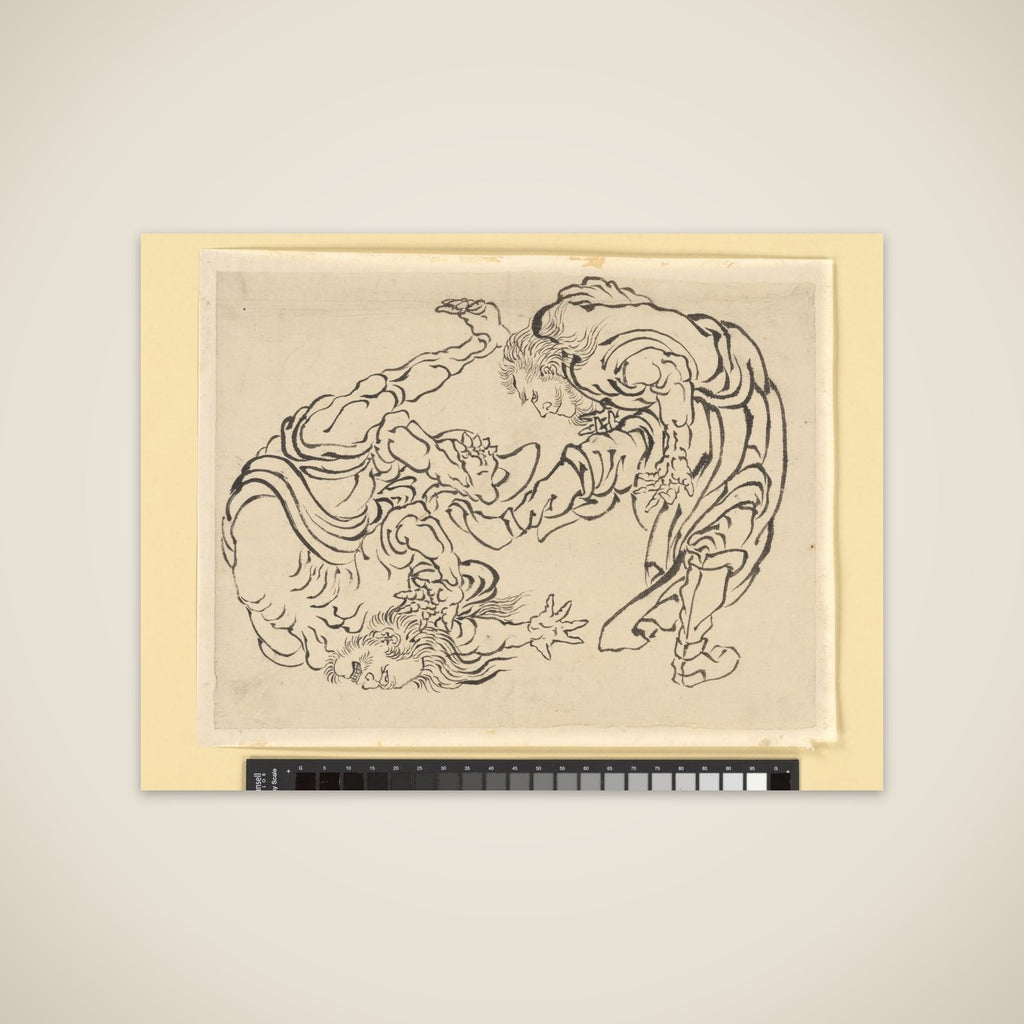 Two Wrestlers unframed print