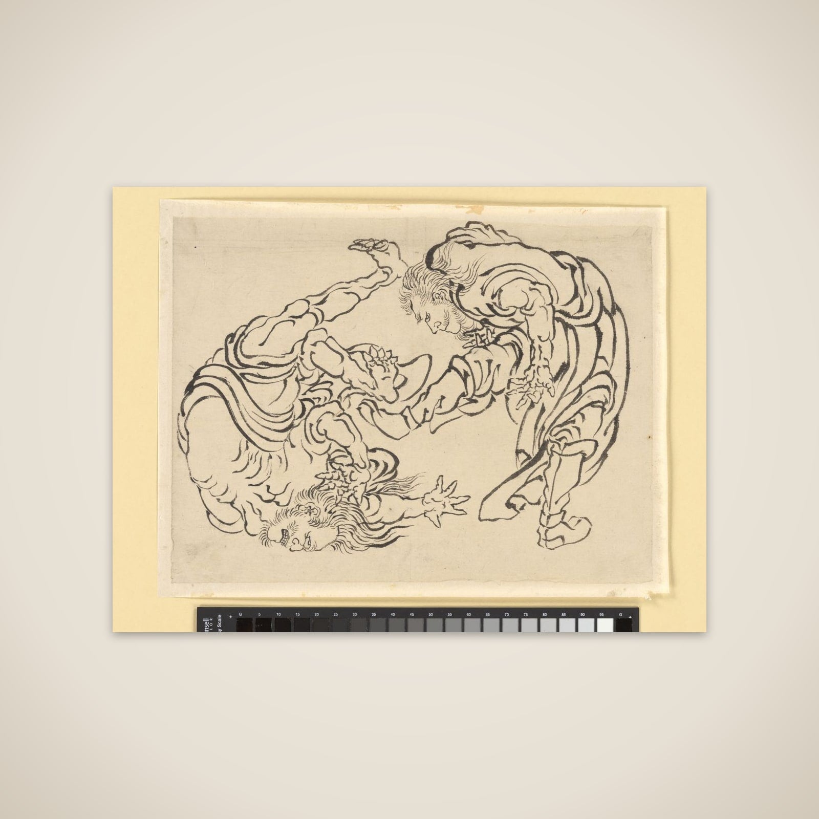 Two Wrestlers unframed print