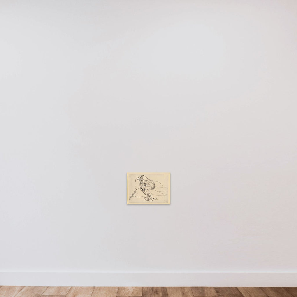 Daikoku (God of Luck) with Radish unframed — shown to scale