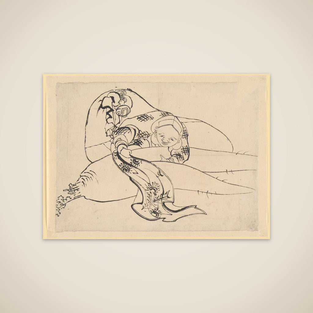 Daikoku (God of Luck) with Radish unframed print