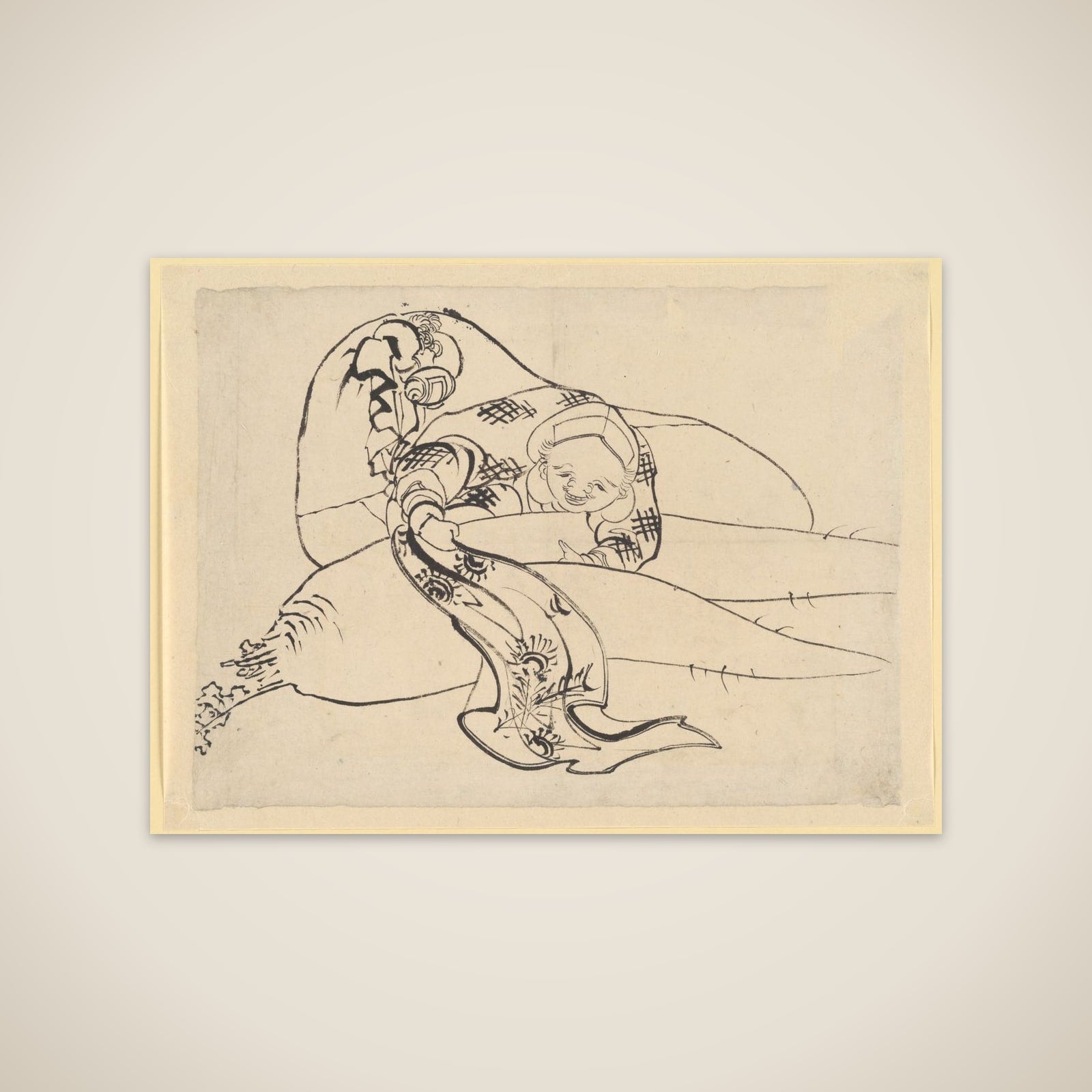 Daikoku (God of Luck) with Radish unframed print