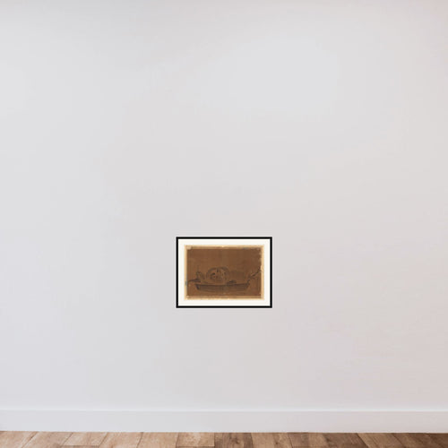 Daikoku, Juro, and Ebisu (Gods of Luck) framed — shown to scale