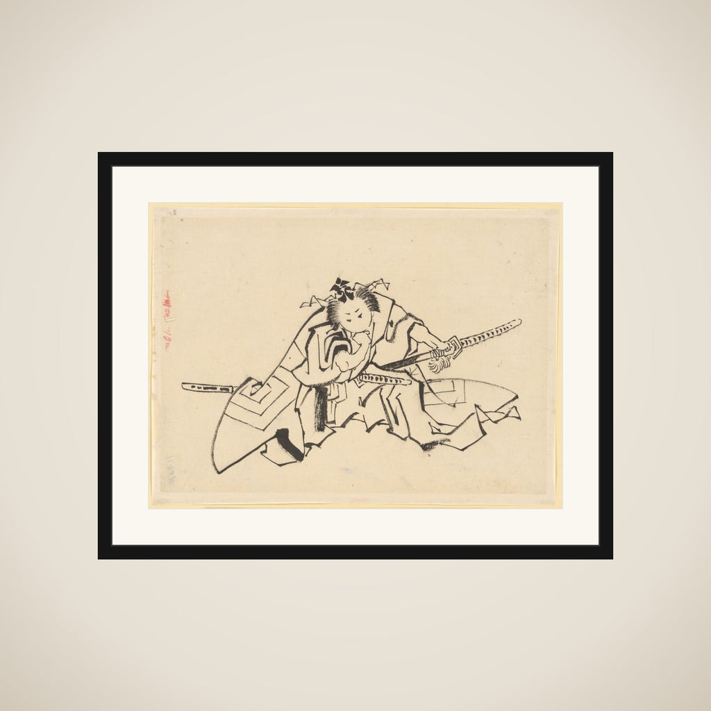 The Actor Danjuro as Shibaraku framed