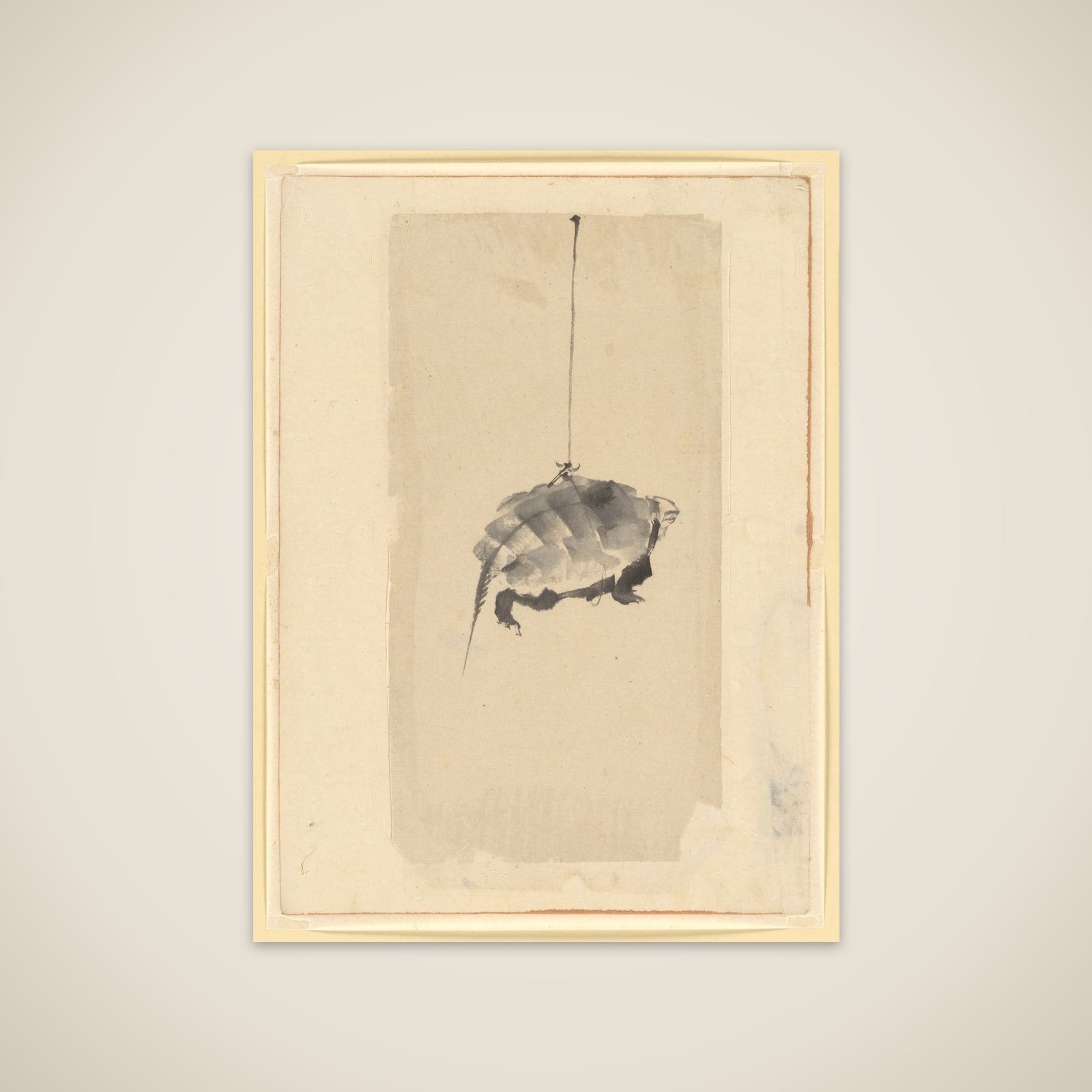 Tortoise Suspended By String unframed print