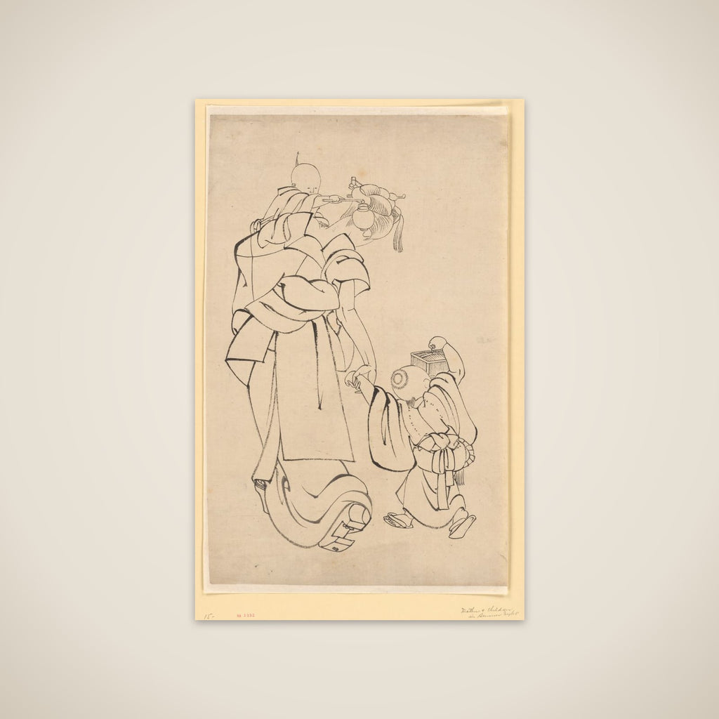 Mother and Children in Summer Night unframed print