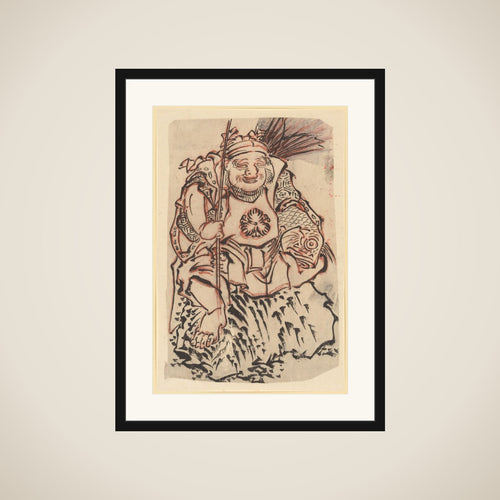 Ebisu (God of Luck, Protector of Merchants) framed