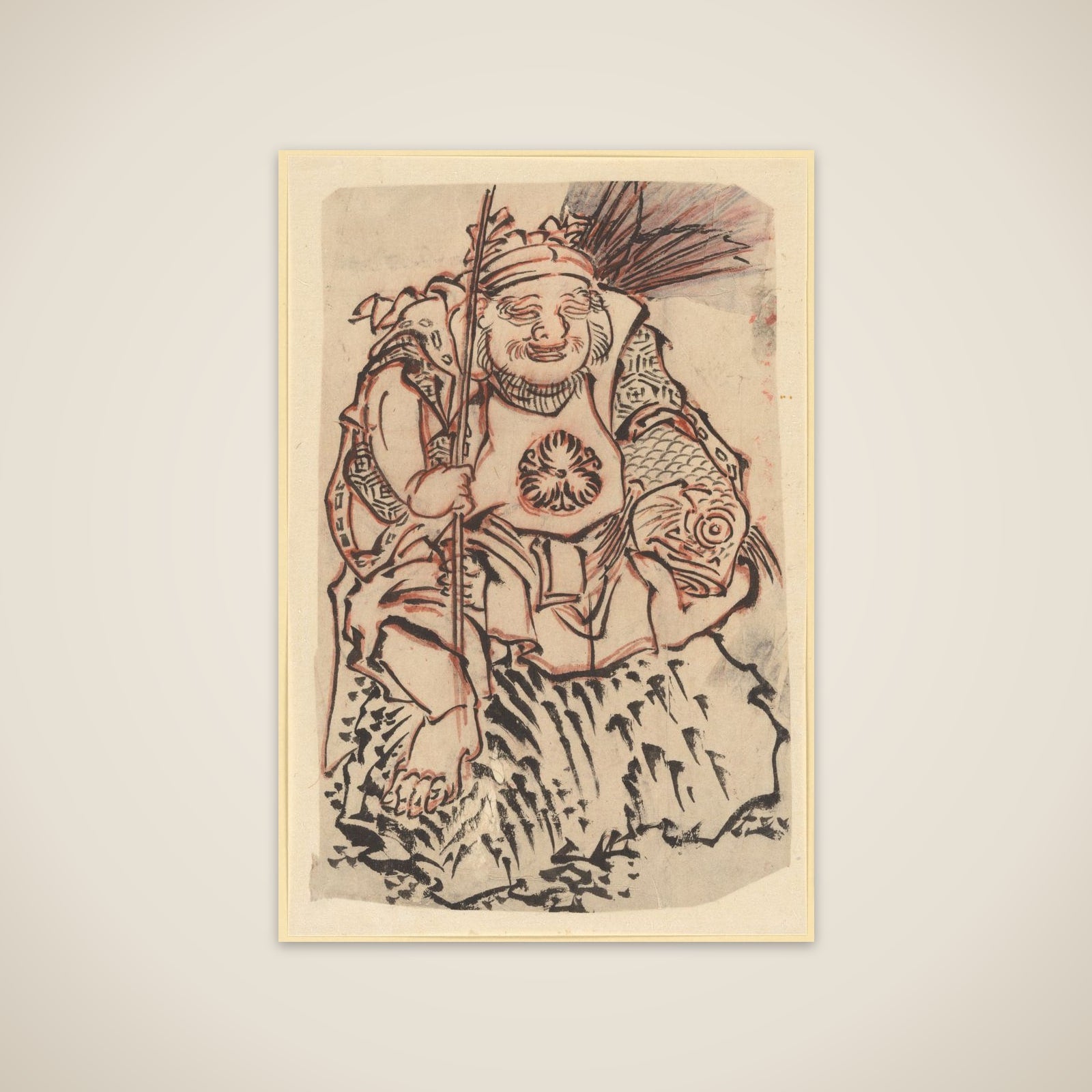 Ebisu (God of Luck, Protector of Merchants) unframed print