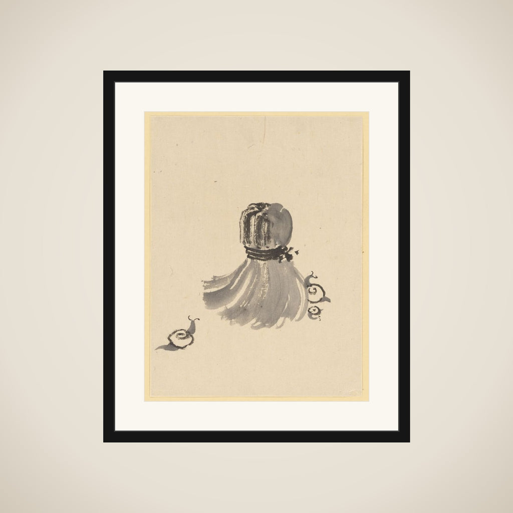 Snails and Tawashi Scrubber framed